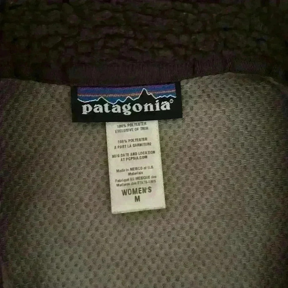 Patagonia Women’s Retro X Sherpa Olive Green Full Zip Fleece Vest Size Medium - Picture 7 of 11